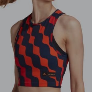 Adidas red and blue racerback athletic tank